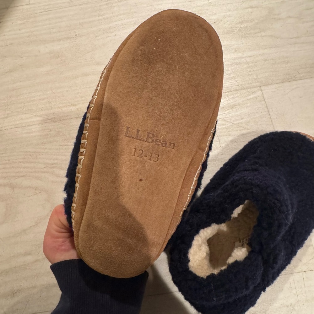 LLBean Sherpa Blue Slippers - Picture 5 of 6